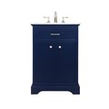 Convenience Concepts 24 in. Single Bathroom Vanity, Blue HI2218934